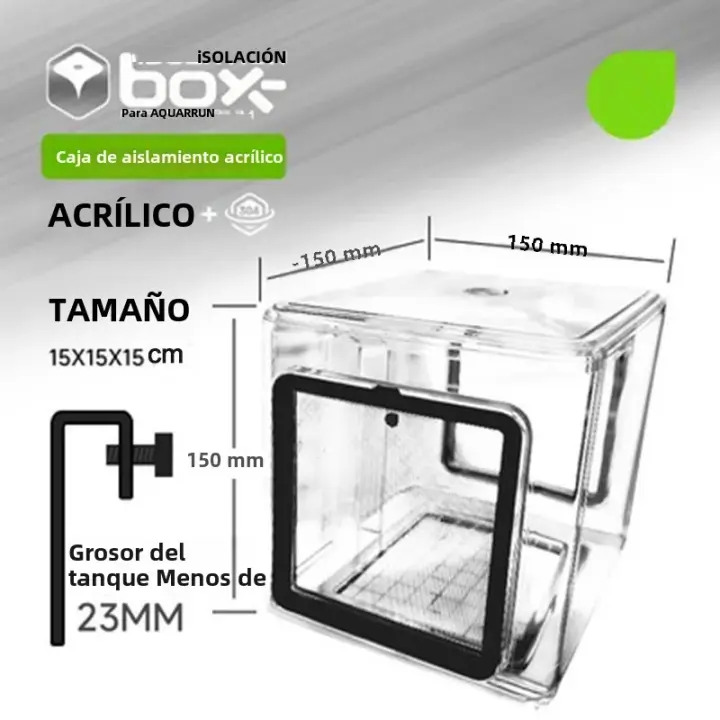 Caja De Acrílico Para Acuario Con Red De Acero Inoxidable Y Sistema Pneumático Para Incubación Y Cría De Pez Pequeña Habitación De Cría Ornamental - 1
