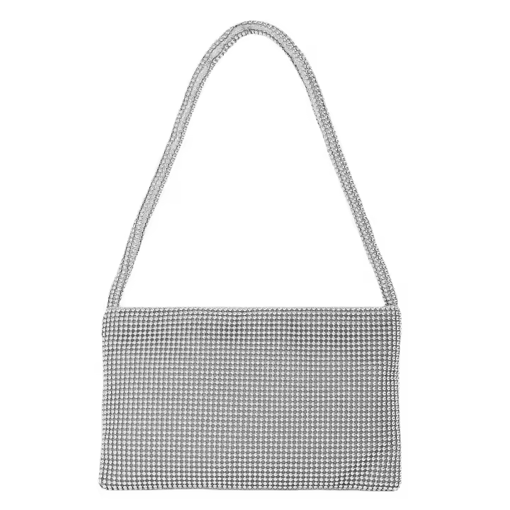 Elegant Evening Bag Aluminum Bead Shoulder Bling Handbag Gift for Anniversary - 1