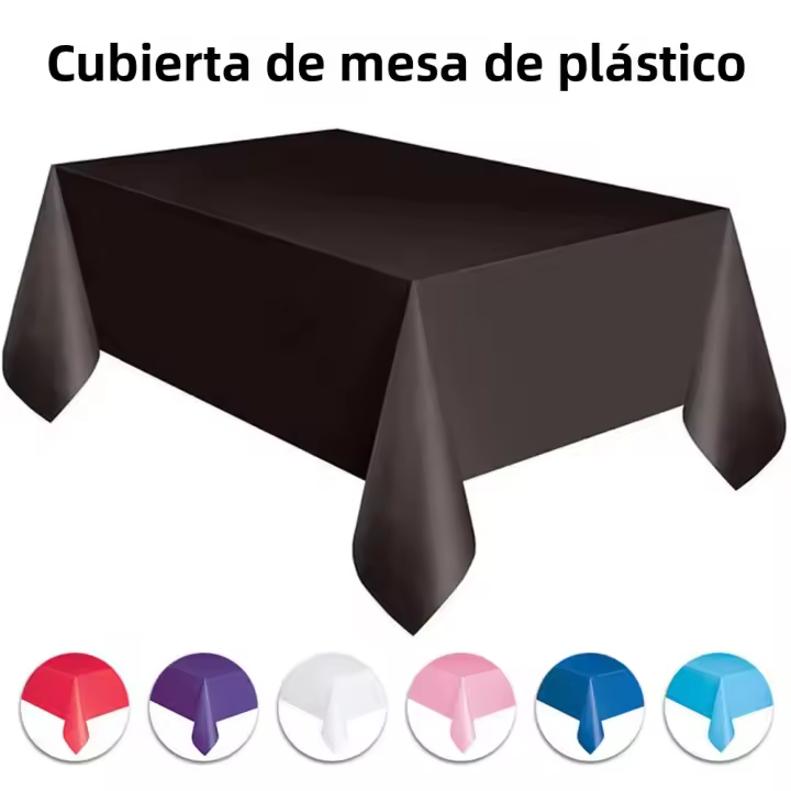 Mantel Rectangular De Plástico Grande Para Fiesta En Rojo Blanco Y Negro Mantel De Boda Navidad Cumpleaños Limpieza Fácil - 1