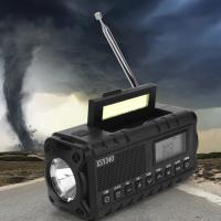 Radio De Emergencia Portátil Con Solar Y Manivela De Crank 10000mAh Con LED Y Cargador USB Luz De Mano Recargable Para Clima NOAA AM FM - details 2