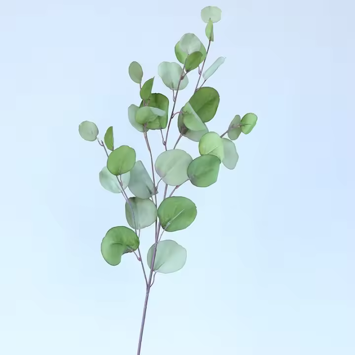 Plantas Artificiales De Hoja De Eucalipto Rosa Para Decoración De Hogar Y Boda Arreglo Floral Falso Accesorios De Flores Para Navidad - 1