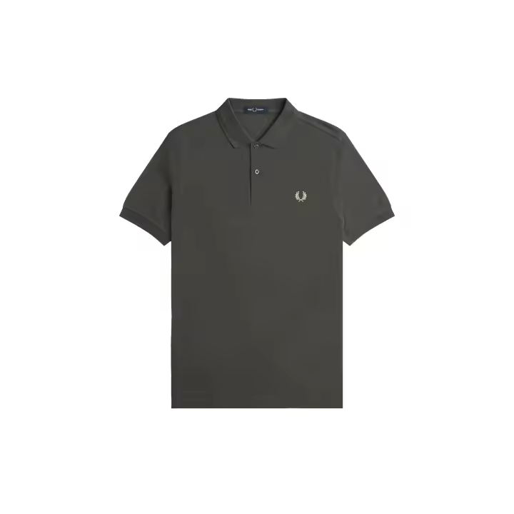 Fred Perry Slim Fit Plain Polo Field Green / Oatmeal - 1