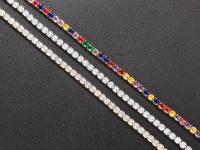 Collar Corto De Imitación De Diamante Para Hombres Y Mujeres Joyería De Moda Hip Hop CZ Tennis Collar Sin Cadena Para Fiestas - details 9