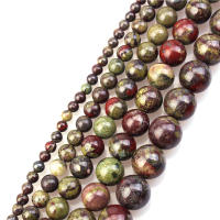 Tirante De 15 Pulgadas De Piedras Preciosas Naturales Dragón Sangre Jasper Redondas Para Fabricación De Joyas 4-12mm Unidad - details 2