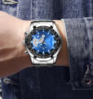 Reloj De Lujo Para Hombre En Acero Inoxidable Resistente Al Agua Con Calendario Y Luz Propia Reloj De Cuarzo Moda Reloj Hombre FNGEEN S001 - details 13