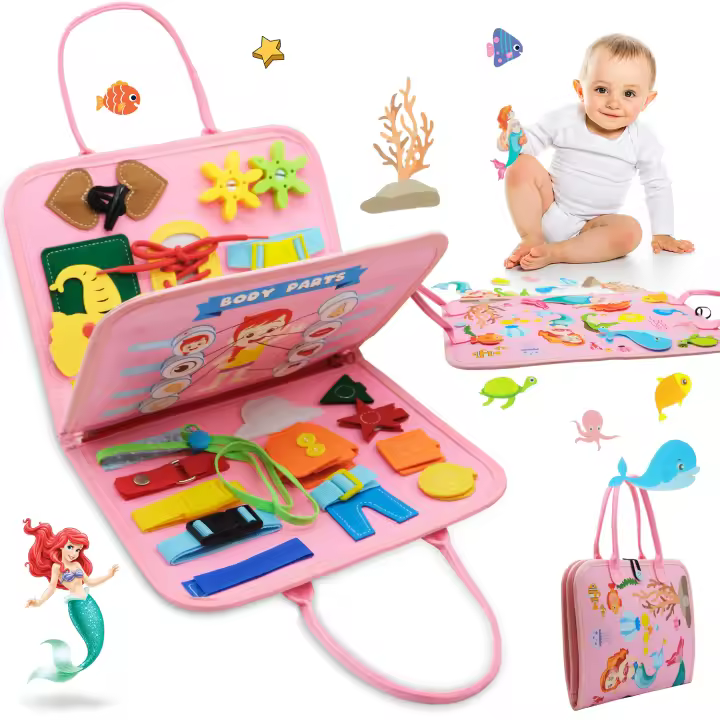 Libro De Actividades Montessori Para Bebés Juguetes Educativos Portátiles Fomentan Los Habilidades De Mano-Eje Para Niños De 3-6 Años - 1