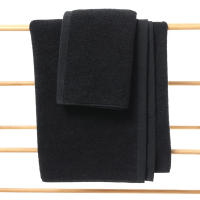 Toalla De Baño Grande Negra De Algodón Super Absorbente Suave Y Gruesa Toalla De Rostro Para Uso En La Playa Y El Baño - details 1