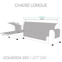 Vipalia - Protector Cubre Sofá Funda de Sofa Chaise Longue Extra 290 Adaptable modelo Brisa Liso - details 11