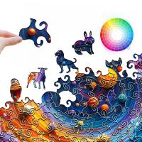 Puzzle De Madera Para Adultos Planetas Del Espacio Juego Familiar Irregular Mejor Regalo Para Niños De 14 Años O Más - details 2