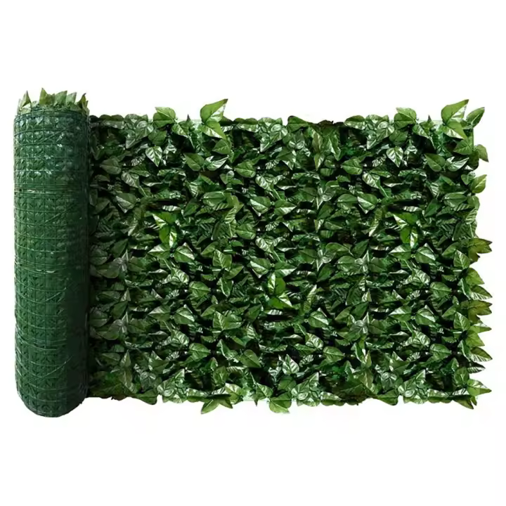 Decoración de pared de valla, hojas verdes artificiales que pueden estirar, pantalla de valla de privacidad, hojas de plantas, adecuadas para el hogar, jardín - 1