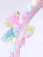 Diadema De Estrella Brillante Para Niñas Con Encaje Arcoíris Y Forma De Mariposa Accesorios De Cabello Para Niños Fiesta Fashion - details 8