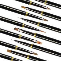 Cepillo De Arte De Uñas Negro Para Manicura Acrílica UV Extensión De Gel Cepillo De Pintura Y Dibujo De Polvo De Uñas - details 12