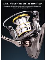 BAKAWA Carrete De Pesca Spinning Metal Serie 800-7000 5.2:1 Ratio De Engranajes Carrete De Hilo Para Agua Dulce Y Salada - details 4