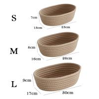 Cesta De Almacenamiento De Algodón Tejido a Mano Caja De Despensa Para Escritorio Cosméticos Snacks Regalo Hecho a Mano - details 1