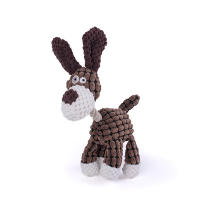 Juguete De Peluche Para Mascotas Forma De Animal Resistentes Al Mordisco Y Sonidos Juguete De Corduroy Para Perros Suministros Para Mascotas - details 6
