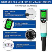 El medidor de la comida pH, Metro de pH impermeable de la comida de Digitaces con alta exactitud pH/temperatur - details 1
