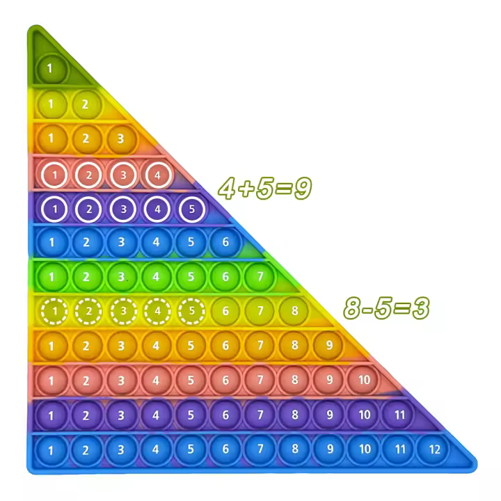 Juegos De Matemáticas 1-12 Juguetes Educativos Pop Para Niños Tablero De Aprendizaje De Suma Y Resta Habilidades Matemáticas Mejoradas Juguete Interactivo Para Niños De 3 a 6 Años - 1