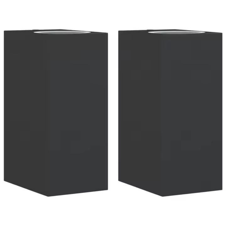 vidaXL Lámparas de pared de exterior (2 unidades) aluminio fundido negro Con sensor No, Sí - 1