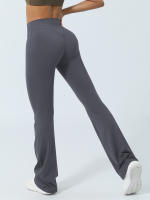 Pantalones Deporte De Yoga Para Mujer Leggings De Pierna Ancha Con Cintura Cross Fitness Levantamiento Glúteos Elasticidad Completa Acticewear Para Gimnasio Al Aire Libre - details 17