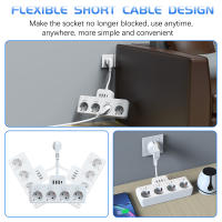 Enchufe Multicontacto EU Con 4 Salidas AC Y 3 USB Tipo C Protector Antisalpicaduras Multi Enchufe Para Oficina Hogar Viaje Color Blanco Negro - details 4