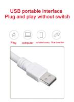 Lámpara Portátil De Lectura Con 18 LEDs Protección Ocular USB Direct Plug Para Dormitorio Y Estudio Luz Nocturna Disponible - details 4