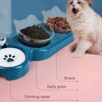 Tazón De Alimentos Para Gatos Y Perros Con Dispensador Automático Y Contenedor De Agua Antideslizante Doble Taza - details 6