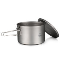 TOMSHOO Sartén De Camping De Titanio Ultraligera Con Tapa Y Mango Plegable Para Cocina Al Aire Libre Tamaños 0.75L/0.9L/1.1L/1.6L/2L/2.8L - details 7