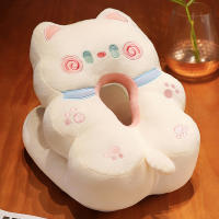 Cojín De Espalda Kawaii De Seda Hielo Para Oficina Y Hogar Cojín De Gato De Peluche Para Descanso Y Decoración Regalo Para Niños - details 0