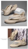 Zapatillas De Playa Para Hombre Sandalias Casuales De Interior Y Exterior Comodidad Plataforma EVA Tallas Verdaderas Slides De Verano - details 5