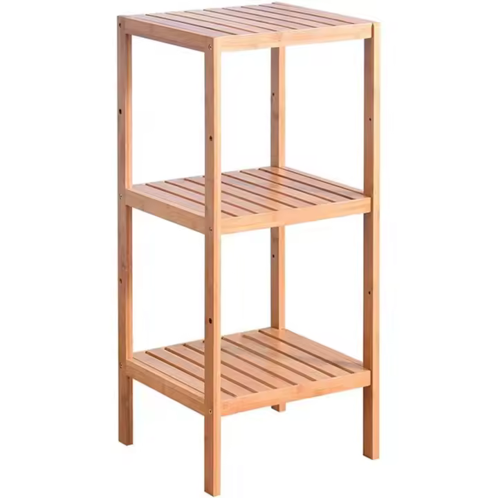 Estantería Rejilla Bambú de 3 Niveles Baño Versátil para Decoración Plantas, uso en Baño Salón con 3 Pisos, Soporte para maceta de flores para interior de Balcón Plantas de Jardines - 1