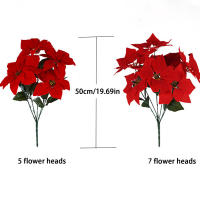Decoración De Navidad Artificial De 50cm Planta Falsa De Pino Rojo Hoja De Monstera Estilo Pachira Macrocarpa Para Hogar Jardín - details 4