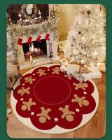 VIKAMA Alfombra Redonda De Navidad Para Sala Y Dormitorio Decoración Festiva Con Árbol De Navidad Antideslizante Y Resistente Al Desvanecimiento De Polvo Material De Poliéster 100% Velours Cristal - details 7
