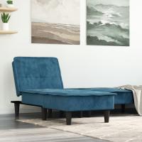 vidaXL Sofá diván de terciopelo en color Azul/Amarillo/Gris claro y más - details 0