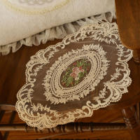 Mantel Vintage Con Borlas Ovaladas Y Huecos Tapetes Para Mesa Elegantes Accesorios De Cocina Cojines Para Sillas Tapetes De Té - details 0