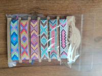 6pcs Pulseras Bohemias Retro Hechas a Mano Ajustables Colores Variados Para Hombres Y Mujeres Material De Cuerda Geométricas - details 2