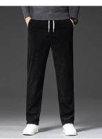 Pantalones Casuales De Corduroy Para Hombre Cintura Elástica Estilo Clásico Moda Comoda Talla Recta Negro Gris Caqui Primavera Otoño - details 16