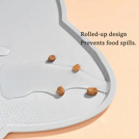 Tazón De Alimentos Para Mascotas De Silicona No Adherente Impermeable Para Perros Y Gatos Almohadilla De Alimentación Para Pupusas Bandeja Para Alimentación De Mascotas - details 3