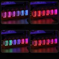 Reloj Digital LED En Tubo Nixie Con Luz Nocturna RGB Y Madera De Nogal Alarma Atmosfera Lámpara Regalo Con Pantalla Rectangular - details 9