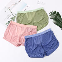 Shorts De Verano Para Hombre En Malla De Seda Helada 3PCS/1PCS Ropa Interior Casual Deporte Y Fitness Cintura Baja Estilo Regular - details 9