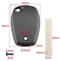 Ociodual Carcasa Llave de Mando 3 Botones Compatible con Clio, Kangoo, Modus, Twingo, Trafic Master, Funda Rígida Shell Case Cover - details 3