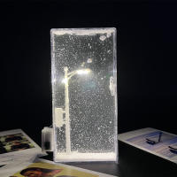 Lámpara De Noche Escena De Nieve Hecha a Mano Luces De Navidad Decoración De Escritorio Artesanías Luz De Calle Para Niña - details 4