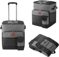 Enfriadores blandos con ruedas - enfriadores portátiles de rollo con aislamiento térmico de ruedas extraíbles, enfriadores de ruedas plegables adecuados para compras, picnic, barbacoa y playa - details 3