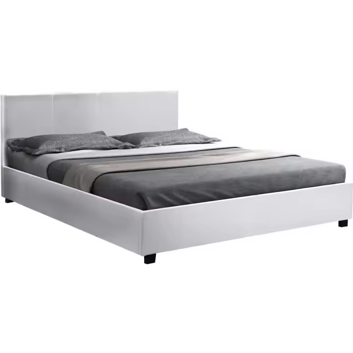 Habitat y Jardin - Cama en PVC "Carla" - 160 x 200 cm - Blanco - 1