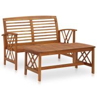vidaXL Juego de muebles de jardín 2 piezas madera maciza de acacia - details 0
