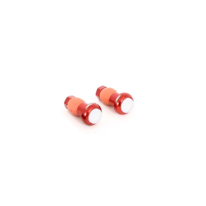 TAPONES/TOPES MANILLAR ALUMINIO ROJO C/ LUZ ROJA - 1