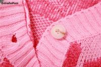Cardigan Sweater Para Mujer Estilo Casual Con V-Neck Botones Manga Larga Suéter De Punto Cálido Y Moderno De Y2K Para Otoño - details 10