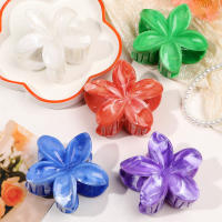 5Pcs Clip Para El Cabello De Flor Resistente Y Antideslizante Grandes Y Marbeteadas Estilo Hawaii Para Cabello Grueso Y Delgado - details 4