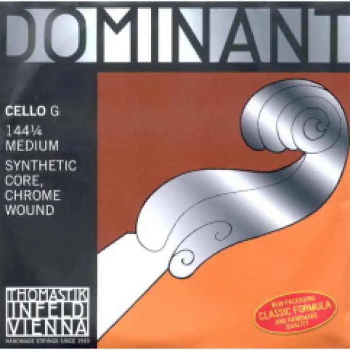CUERDA VIOLONCELLO-Thomastik (Dominant 144) (Metal/Cromo) 3ª Medium Cello 1/4 (G) Sol (Una Unidad) - 1