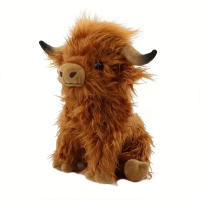 Muñeco De Peluche Simulación De Vaca Highland En Color Crema 30 Cm Juguete Suave Para Niños Y Niñas Regalo Para Niños Y Niñas De 3 a 12 Años - details 1