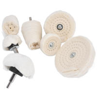 Kit De Pulido De Rueda De Linterna De Algodón Flanel Para Metal Y Vidrio Con Taladro De Rosca De 1/4 Pulgada Herramienta De Pulido Para Trabajos De Bricolaje - details 0